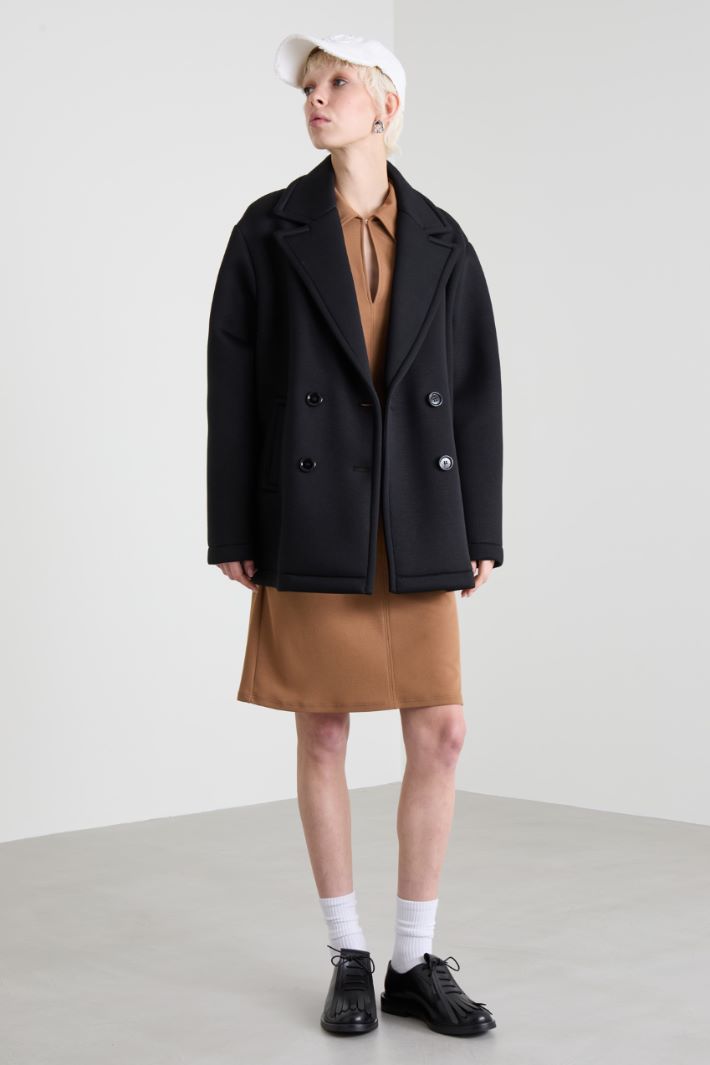 Compact jersey pea coat Intrend