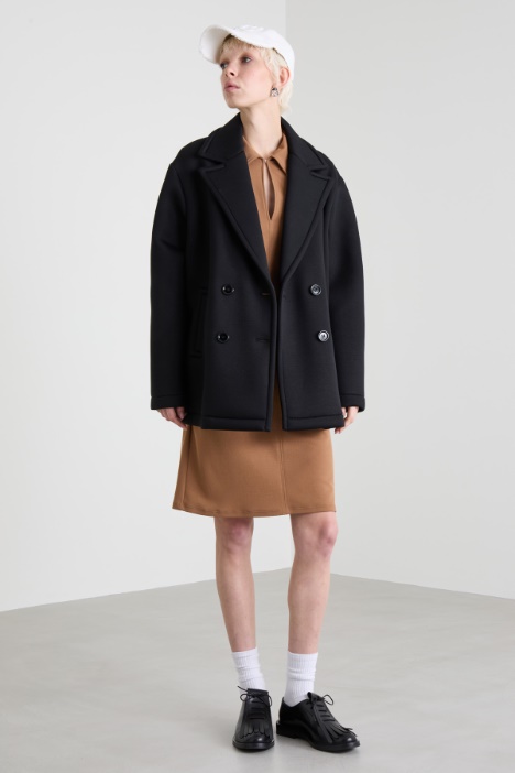 Compact jersey pea coat Intrend