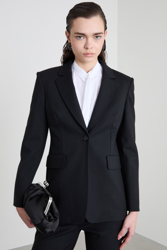Blazer monopetto in jersey