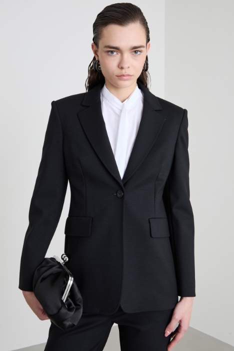 Single-breasted jersey blazer Intrend