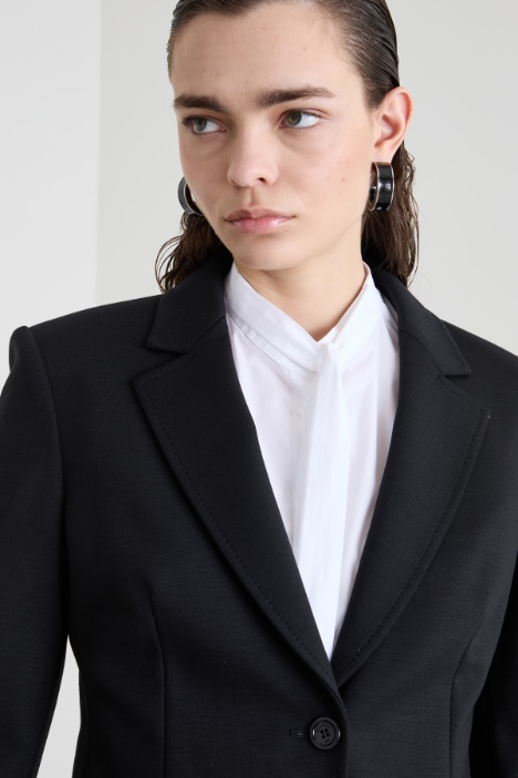 Blazer monopetto in jersey