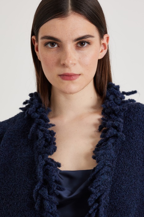 Giacca in maglia con frange