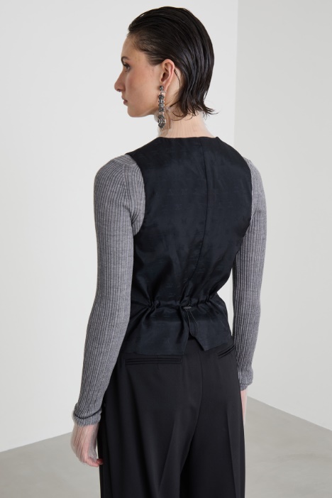 Gilet in jersey di viscosa