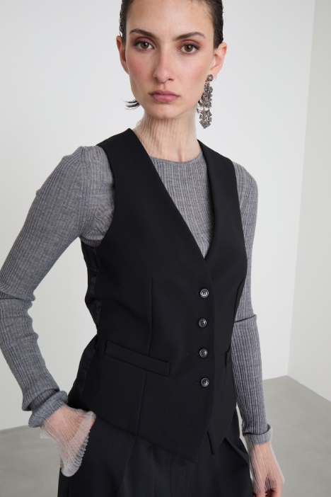 Gilet in jersey di viscosa