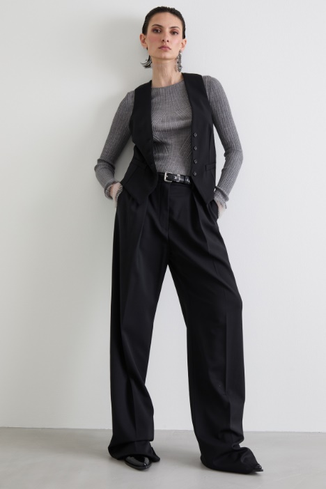 Viscose jersey waistcoat Intrend