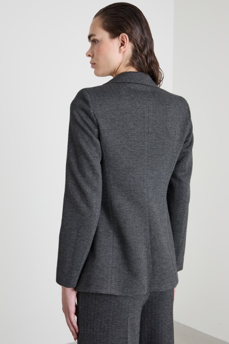 Blazer in jersey con fusciacca