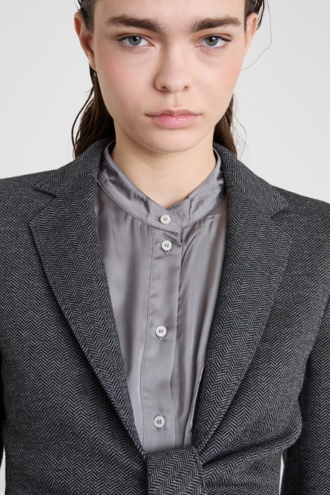 Blazer in jersey con fusciacca