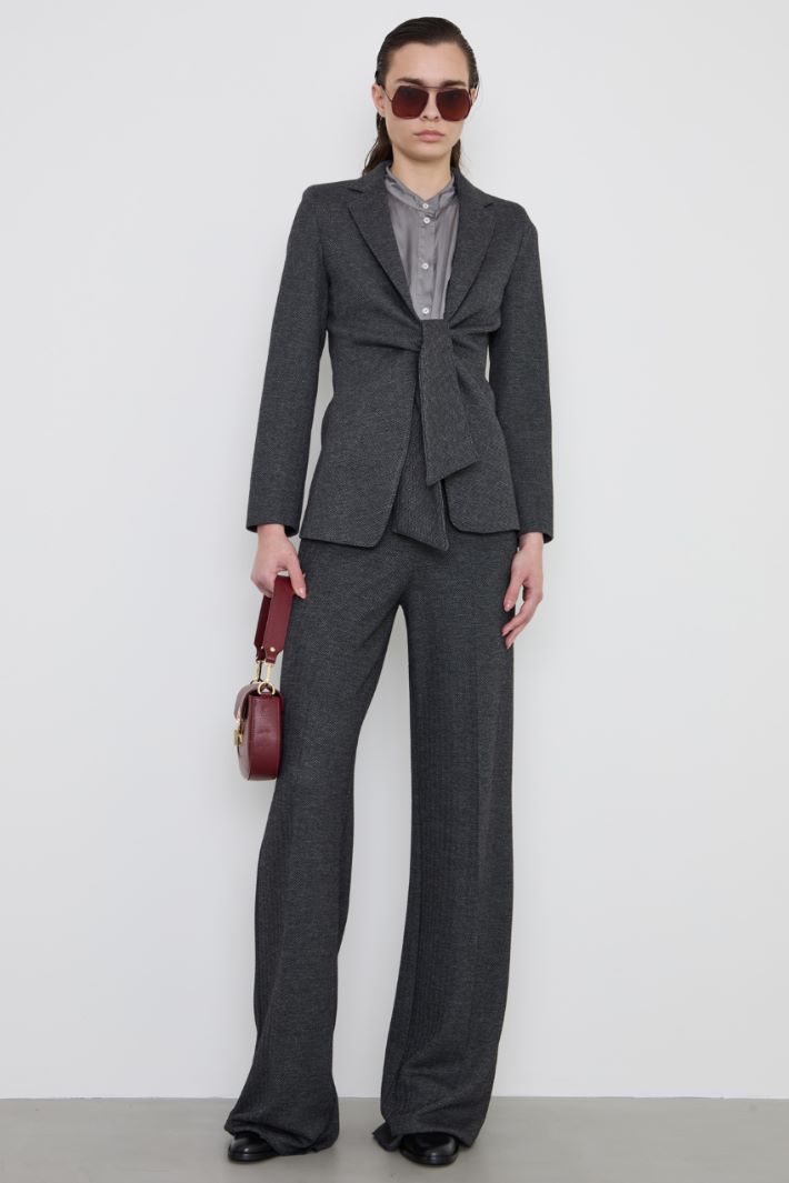 Blazer in jersey con fusciacca