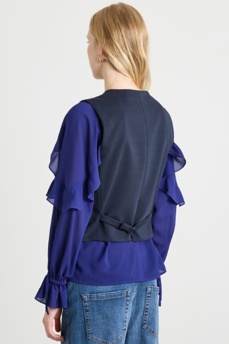 Gilet monopetto in jersey