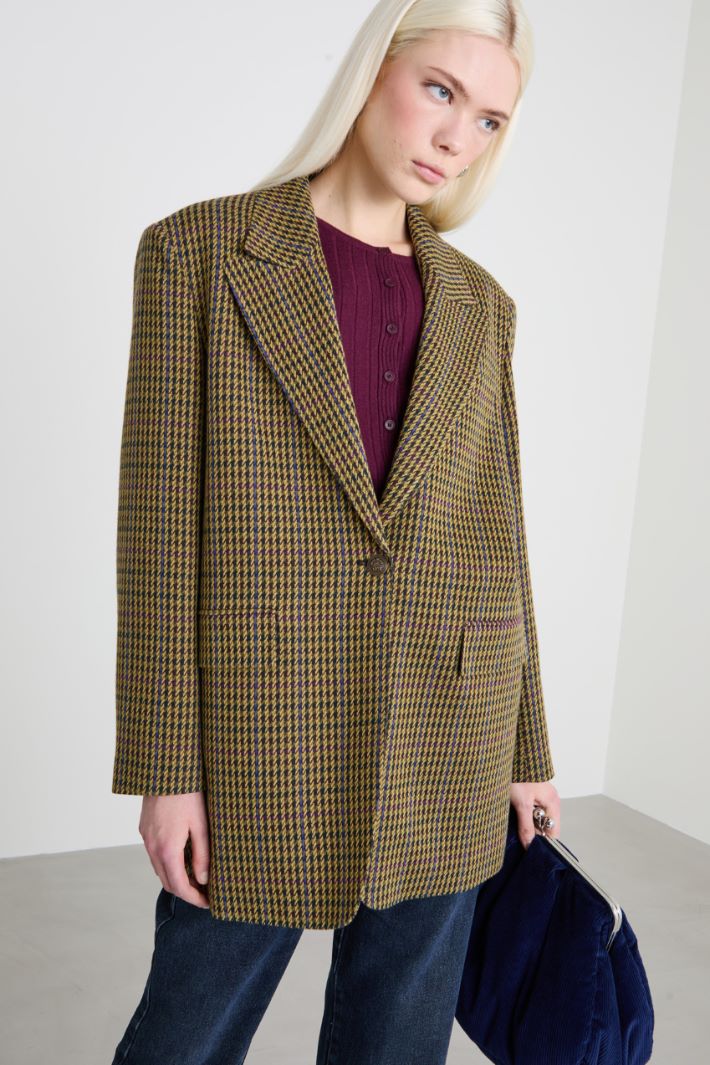 Blazer in jersey jacquard