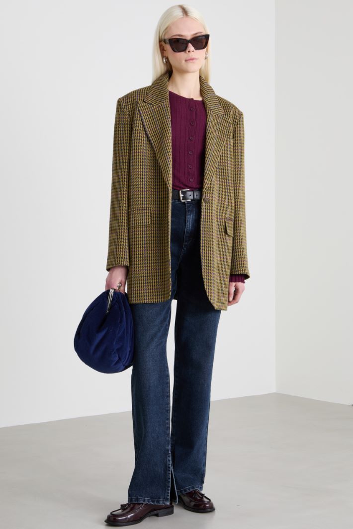 Blazer in jersey jacquard