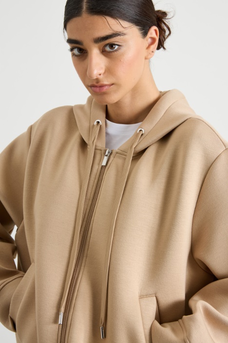 Felpa con cappuccio in jersey