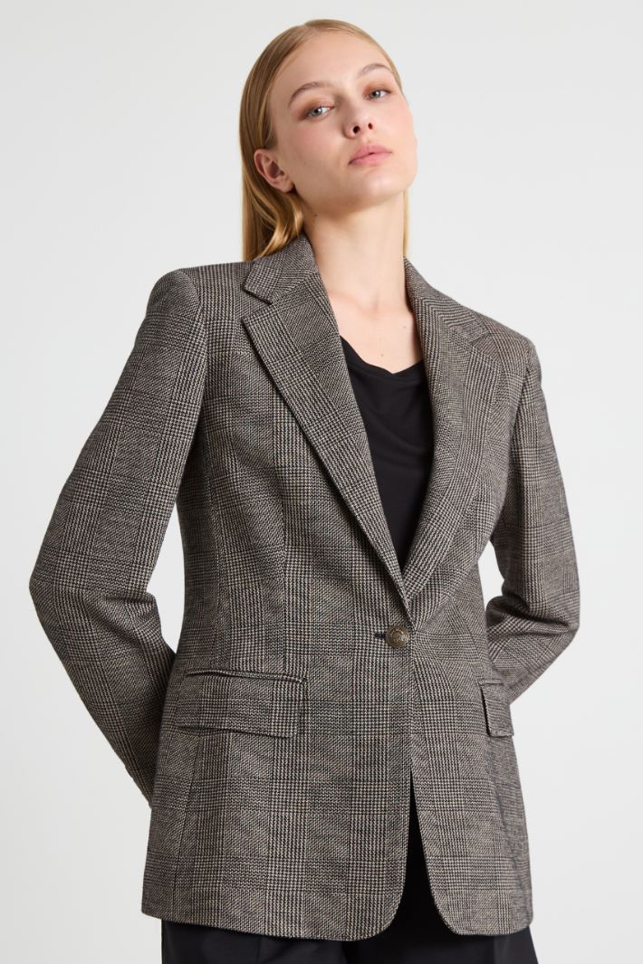 Blazer in jersey tinto filo