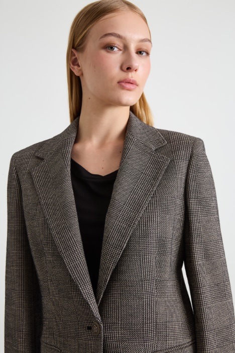 Blazer in jersey tinto filo