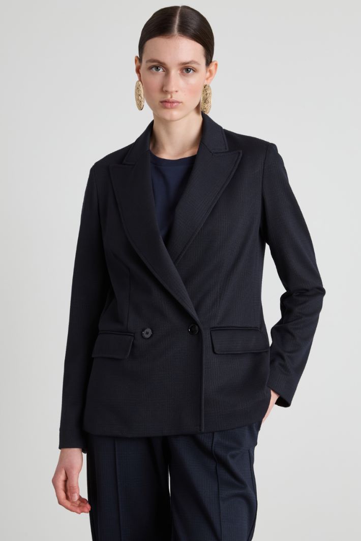Blazer in jersey jacquard
