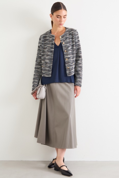 Jersey basketweave-effect jacket Intrend