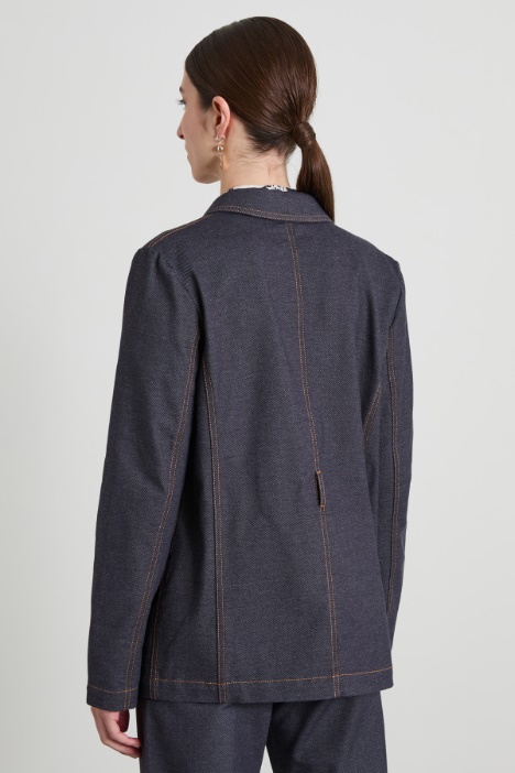 Sahariana in jersey denim