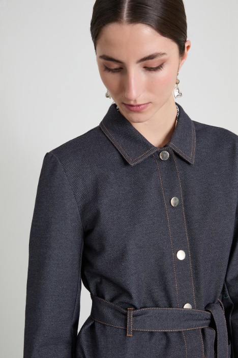 Sahariana in jersey denim