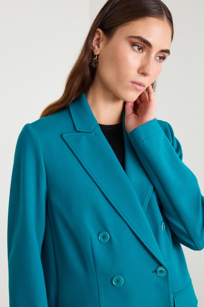 Double-breasted jersey blazer Intrend - 4