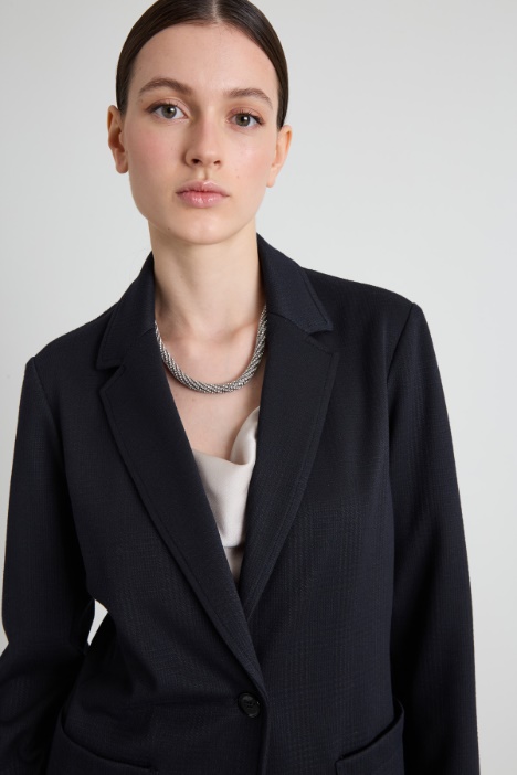 Blazer in jersey jacquard
