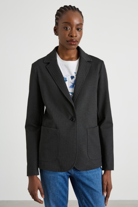 Yarn-dyed jersey blazer Intrend