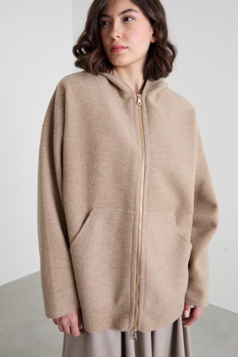 Felpa over in lana e cashmere