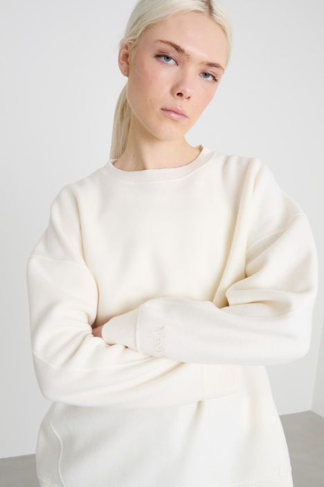 Sudadera cepillada de lana y cachemira