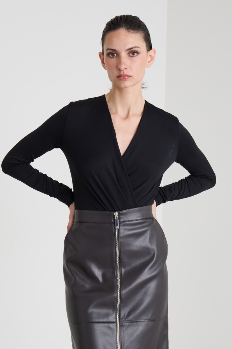 Draped jersey bodysuit Intrend