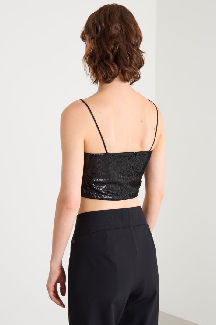 Sequin cropped top Intrend - 4
