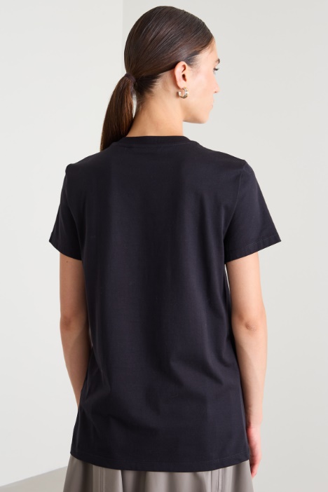 T-shirt in jersey con ricamo