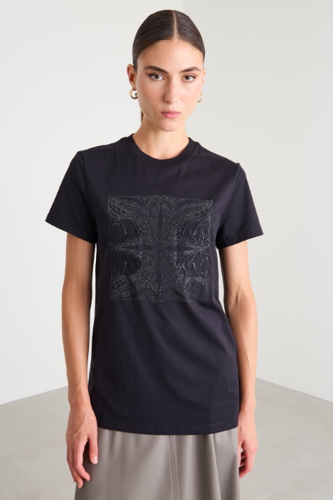 Jersey t-shirt with embroidery Intrend