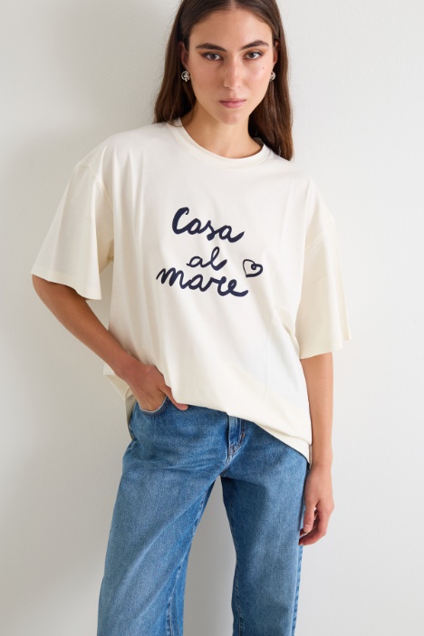 T-shirt over con stampa Intrend
