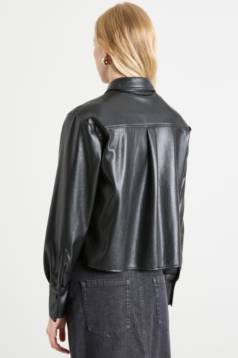 Faux leather shirt Intrend - 3