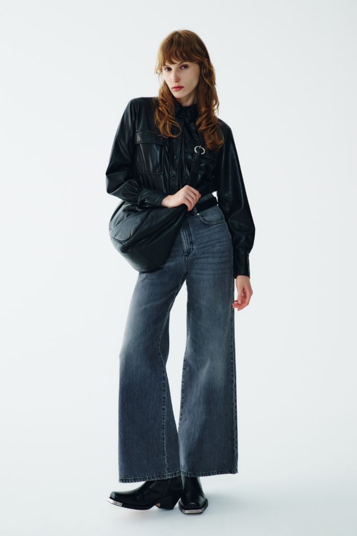 Faux leather shirt Intrend - 5