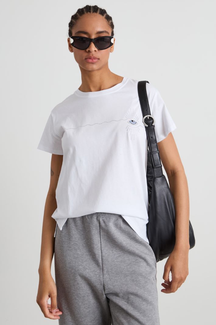 T-shirt con strass Intrend