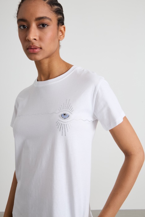 T-shirt con strass