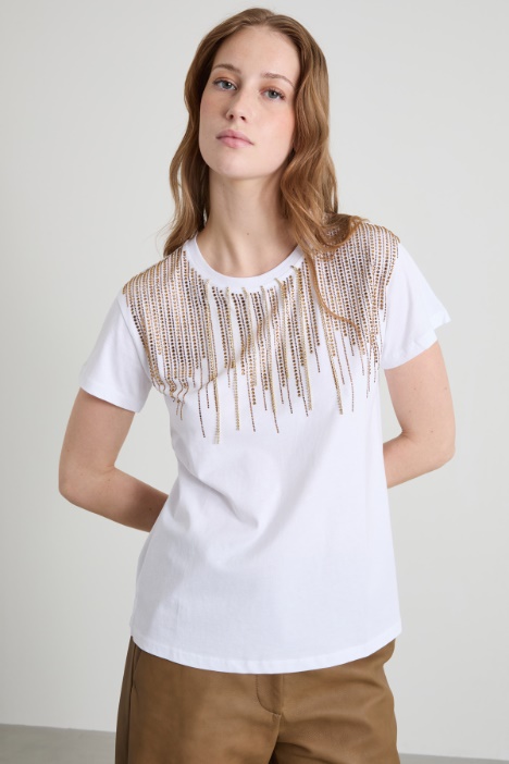 T-shirt con strass Intrend