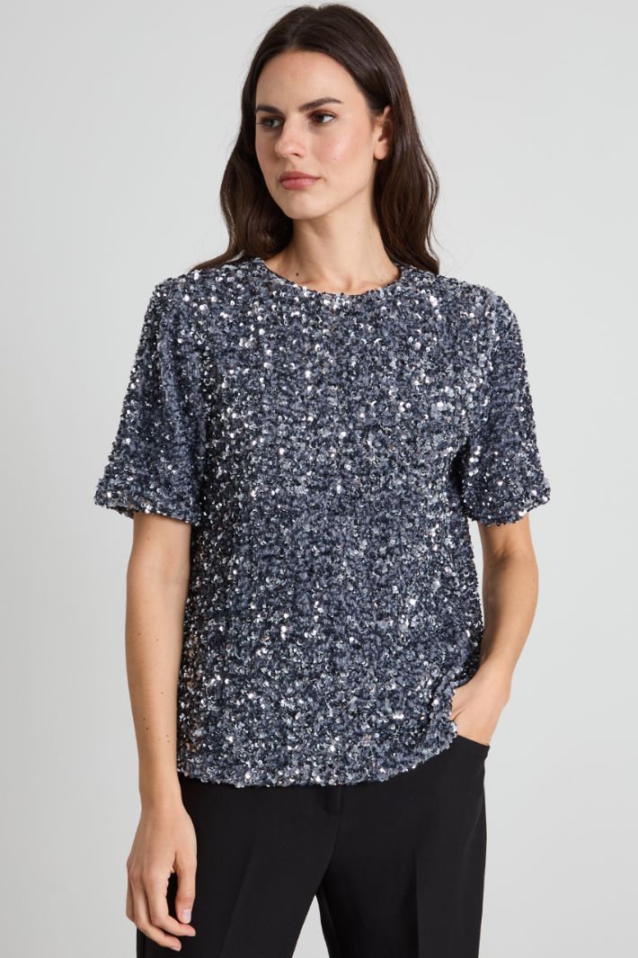 Top con paillettes Intrend
