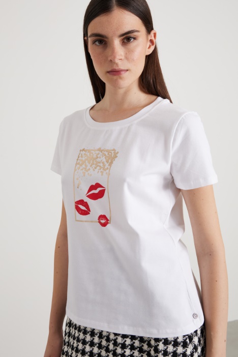 T-shirt con stampa laminata Intrend - 2