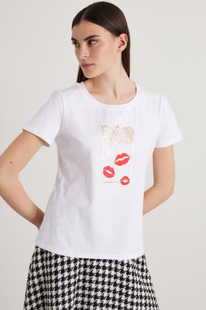 T-shirt con stampa laminata Intrend - 4