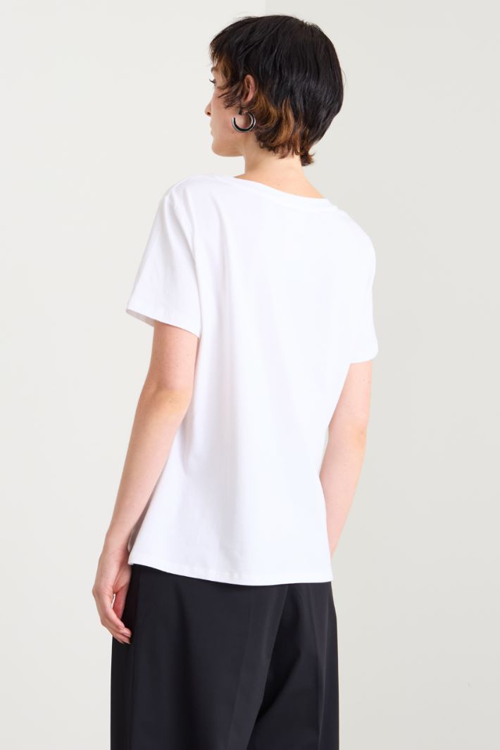 T-shirt con stampa laminata Intrend - 2