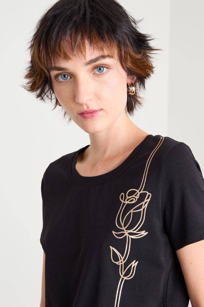 T-shirt con stampa laminata Intrend - 4