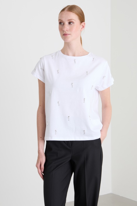 T-shirt con cristalli Intrend - 2