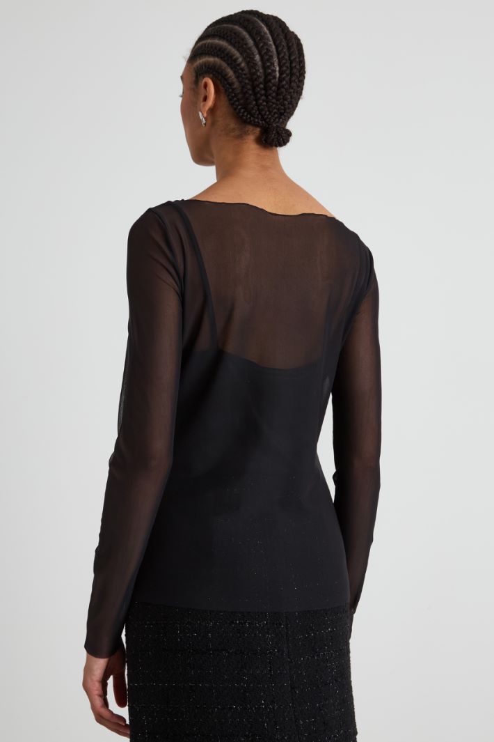 Top in tulle con ricamo Intrend - 2