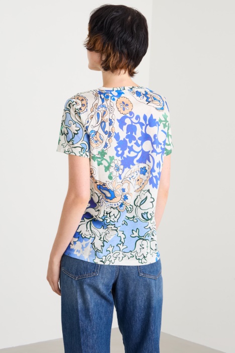 Camiseta de punto estampado