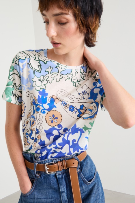 Camiseta de punto estampado