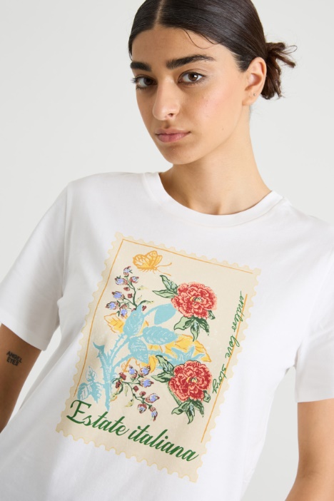 T-shirt in cotone con stampa