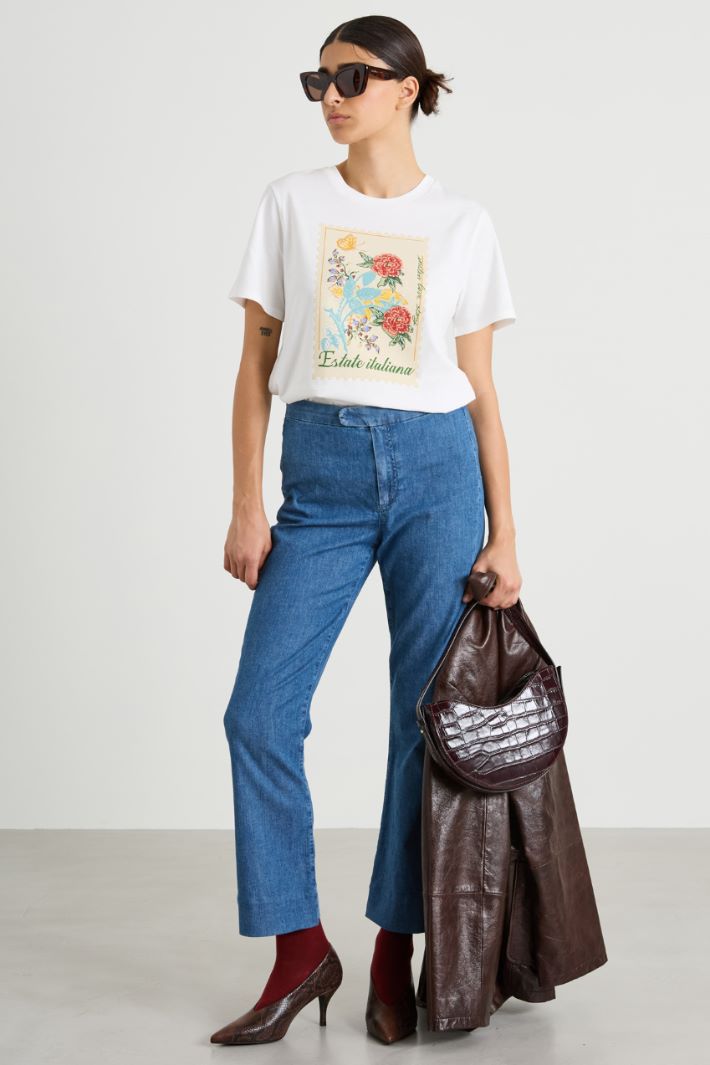 T-shirt in cotone con stampa Intrend - 3