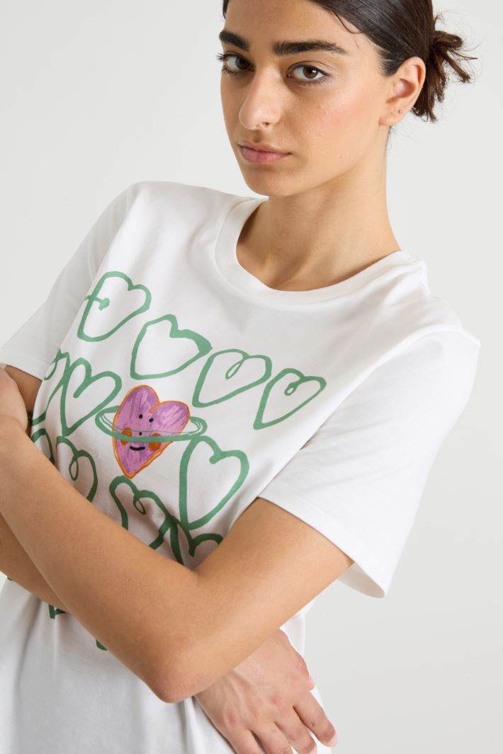 T-shirt in cotone con stampa Intrend - 4