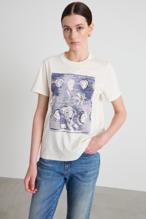 Cotton T-shirt with print Intrend